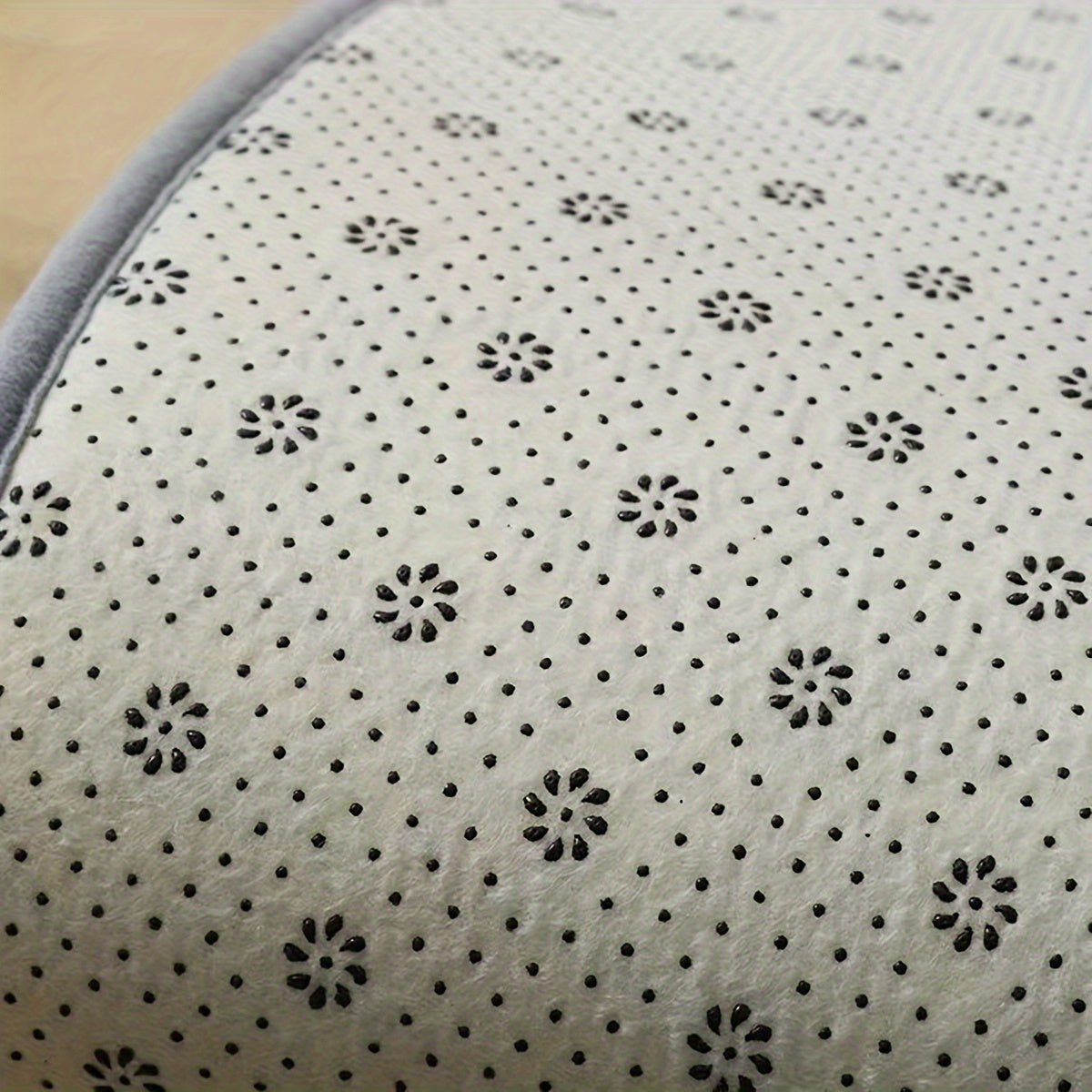 Non-Slip Polyester Bath Mat for Shower Door or Entryway, Low Pile, Easy to Clean