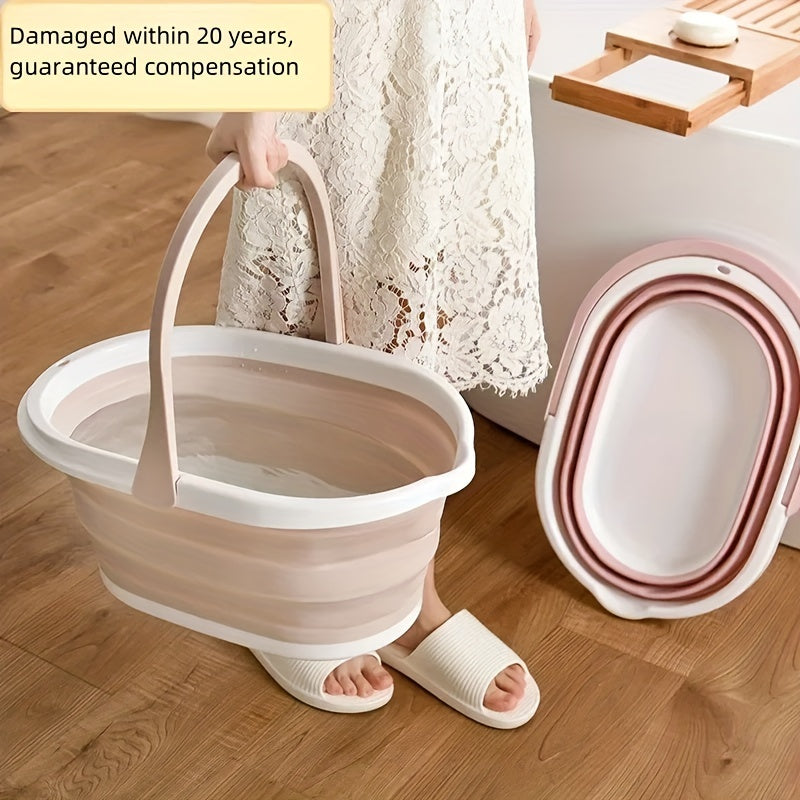 Collapsible Laundry Hamper with Sturdy Plastic Construction for Home and Travel Use