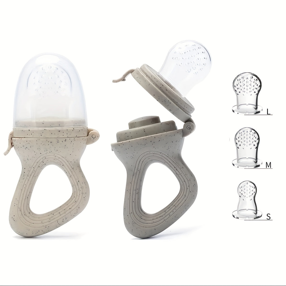 Baby Food Feeder Set with 3 Soothing Items Fruit Feeder Teething Toy BPA-Free Silicone