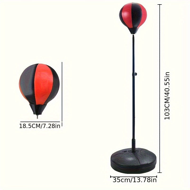 Kids' Adjustable Boxing Punch Bag with Stand, 103cm, Gloves Included, Outdoor Sports Toy