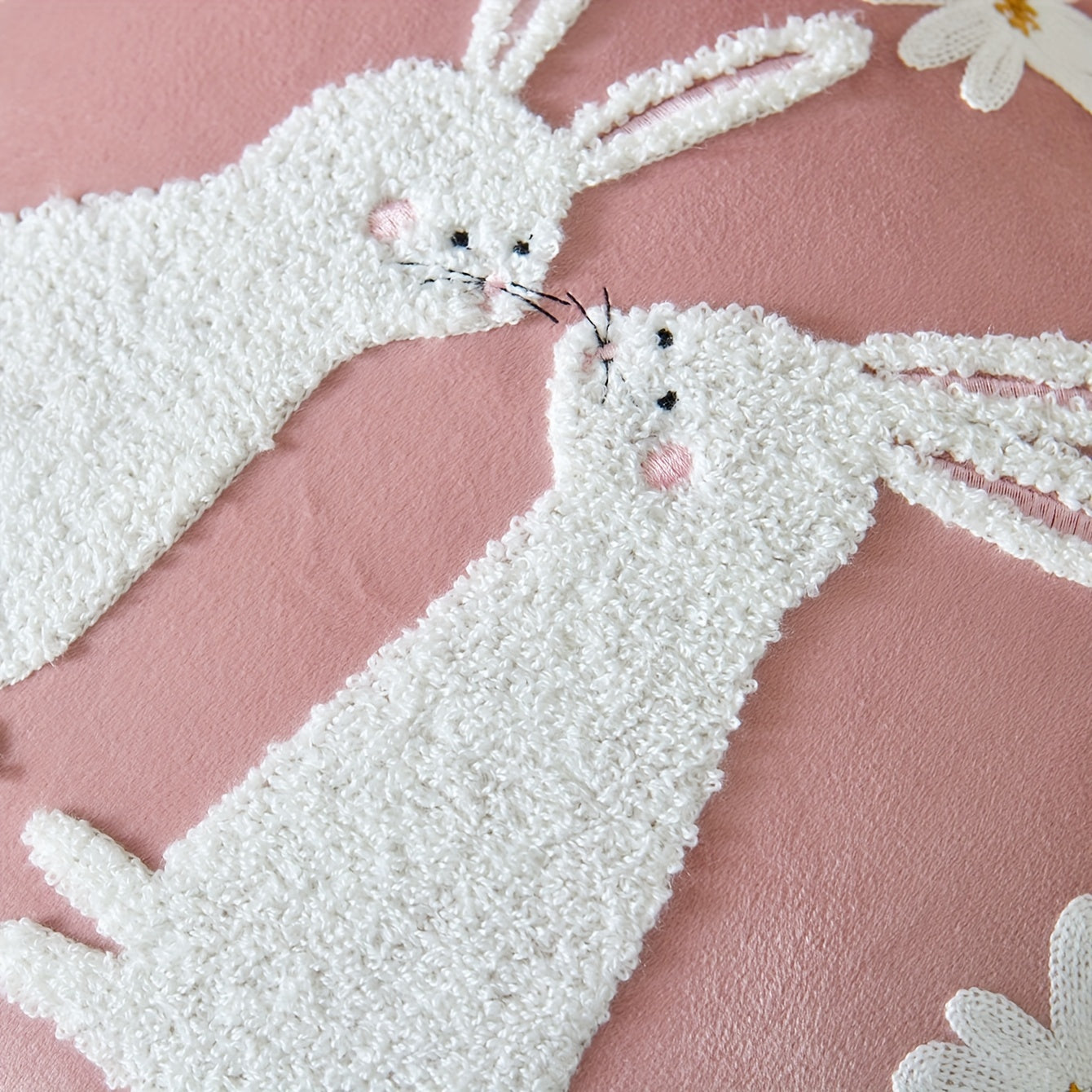 Pasxa quyon polyester yostiq qopqog'i, Pasxa quyon yostiq qopqog'i, yotoqxona va divan aksessuarlar, to'plovchi binolarni bezash (yostiq kiritilmagan)