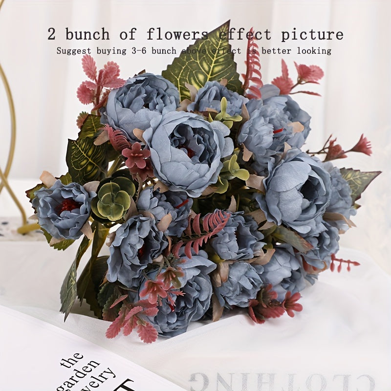 Искусственные букеты розовых пионов с несколькими головами, стеблями и различными применениями для дома, сада или мероприятий.