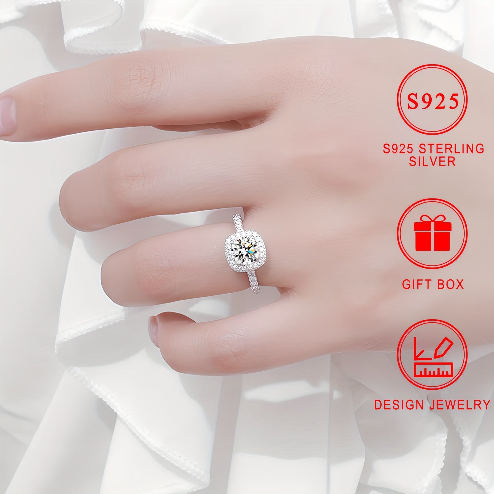 Zarif 925 Sterling Silver Nikoh Uzuki, sintetik dumaloq kubik zirkoniya bilan, klassik to'rt qopqoqda o'rnatilgan, hech qanday qoplama yo'q. Har kuni kiyish uchun ideal va o'ylangan sovg'a sifatida, bepul sovg'a qutisi bilan birga.