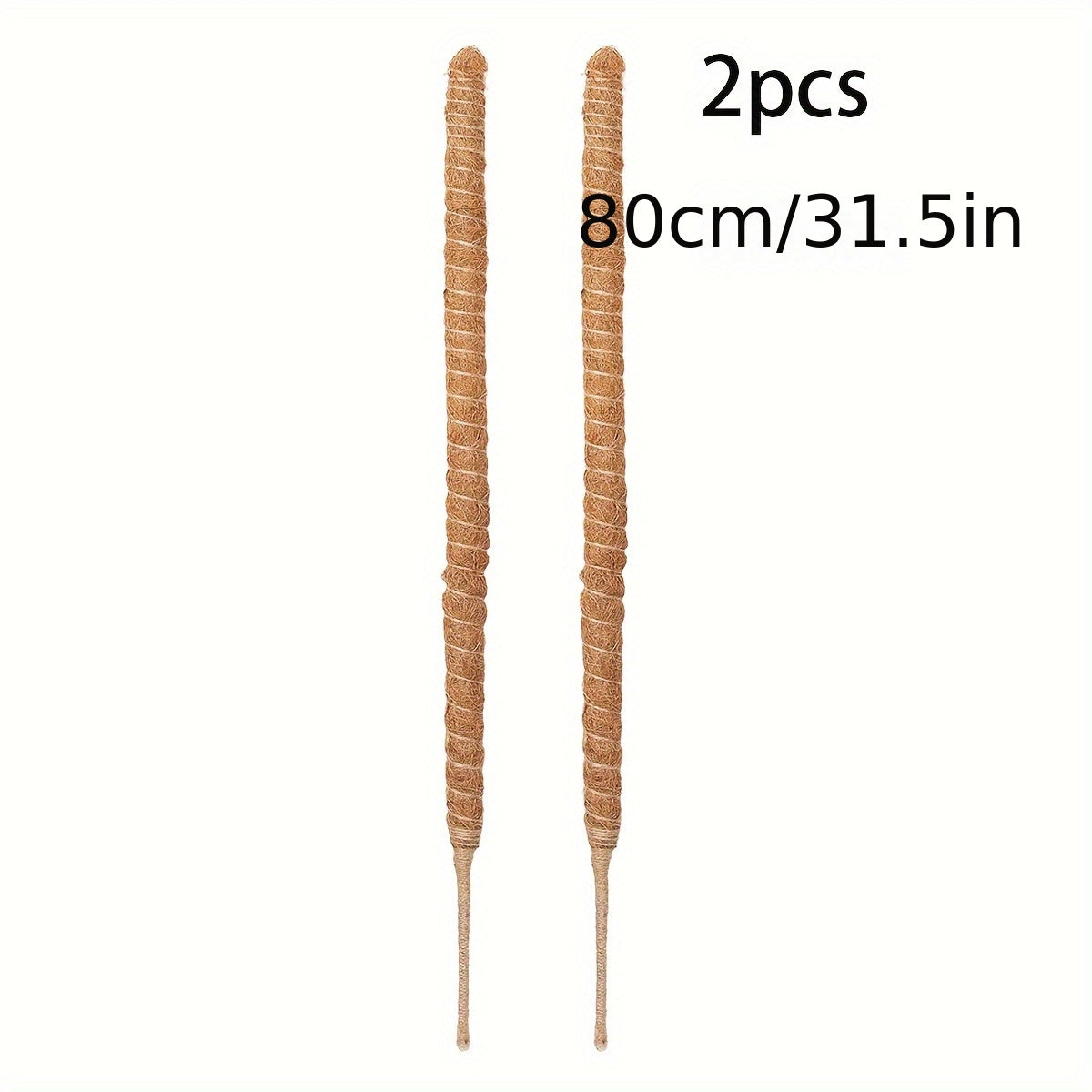 2-Pack Metal Moss Poles for Monstera Climbing Plants Indoor Garden Vine Support Stakes with Coconut Fiber Rope