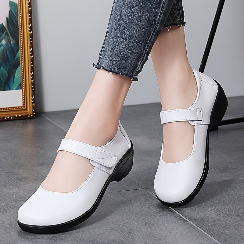 Ayollar uchun Mary Jane tufli sintetik, nafas oladigan, sirpanmaydigan, dumaloq burchakli