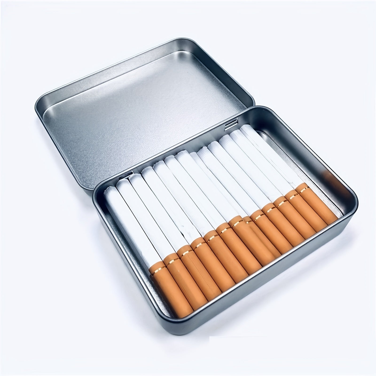Unisex Metal Storage Box Container Lengthened Cigarette Case