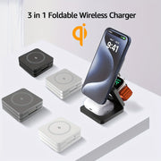 3-in-1 Wireless Charger Fast Charging Magnetic Phone Holder for iPhone, Headphones, Watches