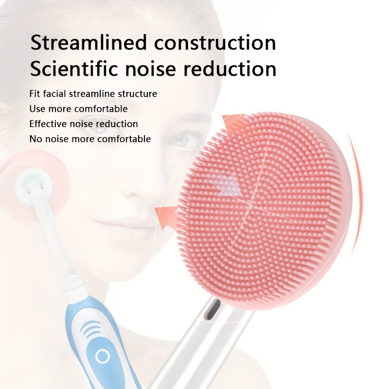 Cabezal de repuesto para cepillo facial de silicona, a prueba de agua, limpieza profunda, azul y blanco