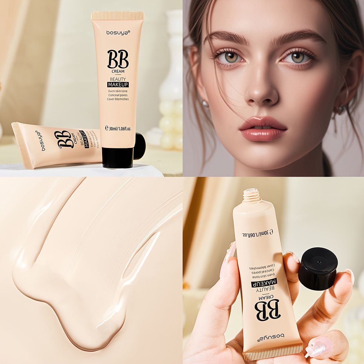 Women BB Cream Foundation Liquid Concealer Waterproof Long-Lasting