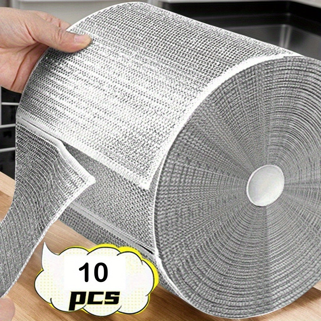 Microfiber Dish Cloths Set 5-50 Pieces Double-Sided Scouring Pads Kitchen Cleaning