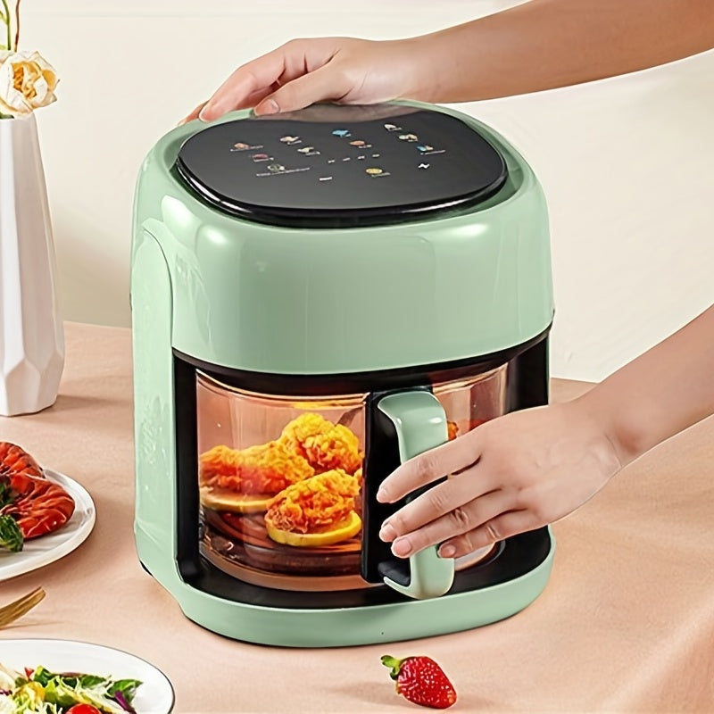 Touch Screen Air Fryer 4.5L Capacity High Borosilicate Glass Basket 1350W