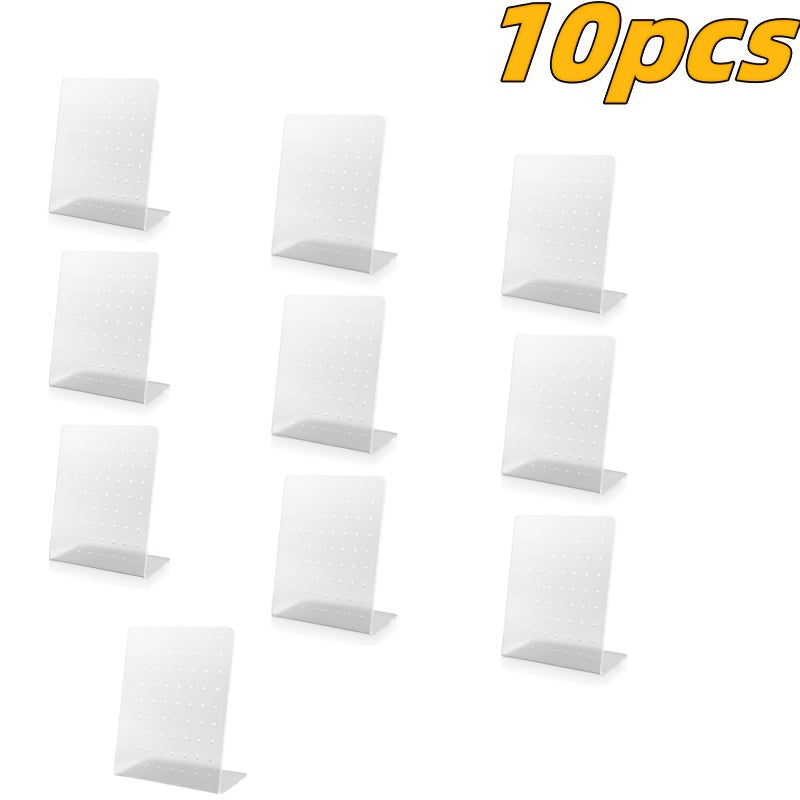 Organizador de pendientes de acrílico con 72 agujeros, caja compacta de almacenamiento de joyas