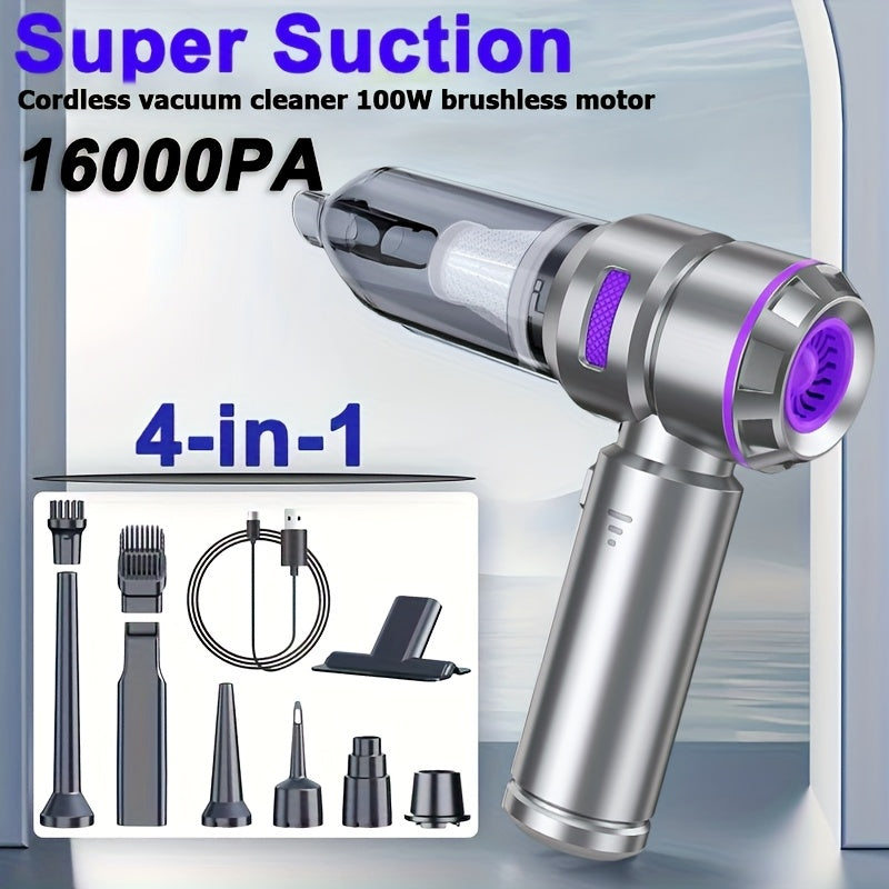 Aspiradora de coche inalámbrica portátil con potencia de 16000PA y aire comprimido