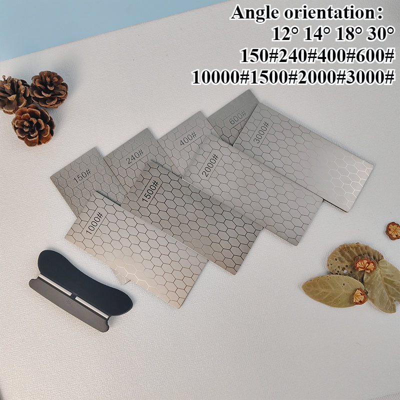 Oshxona pichog'ini sharpen qilish to'plami, olmos bilan qirqish pad va tormozsiz asos bilan