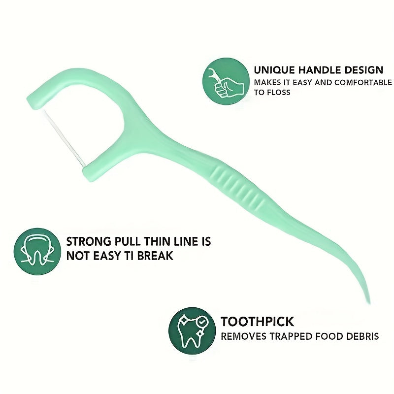 Mint Flavored Dental Flosser Picks 600 Pack Portable Deep Cleaning