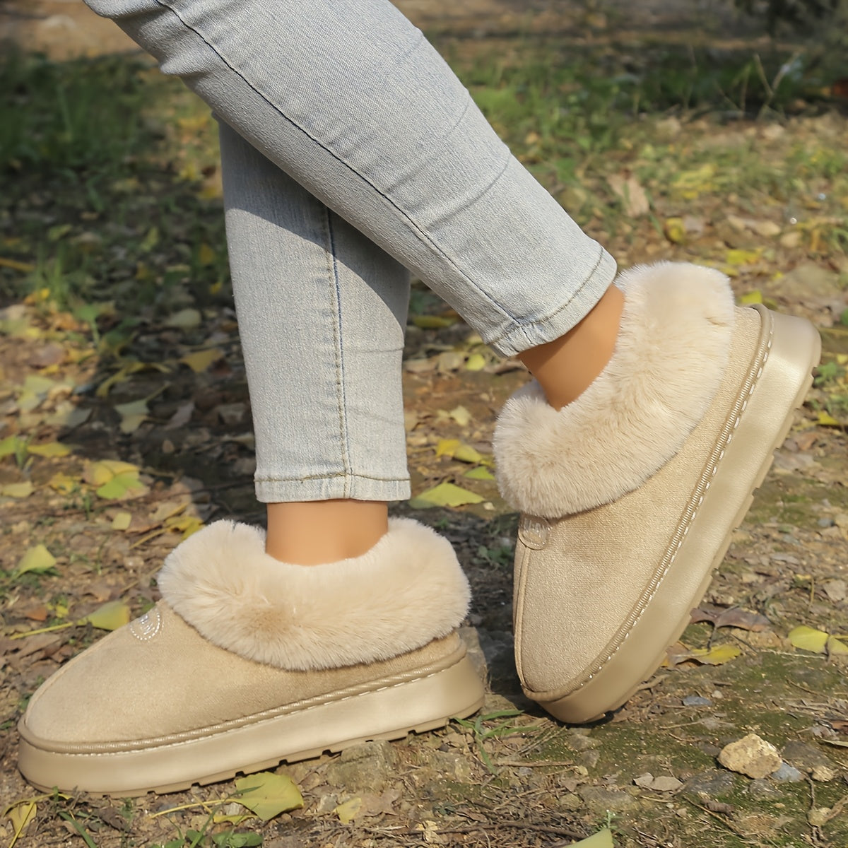 Unisex Winter Short Boots Thick Sole Anti-slip Warm Cold-proof Indoor Outdoor