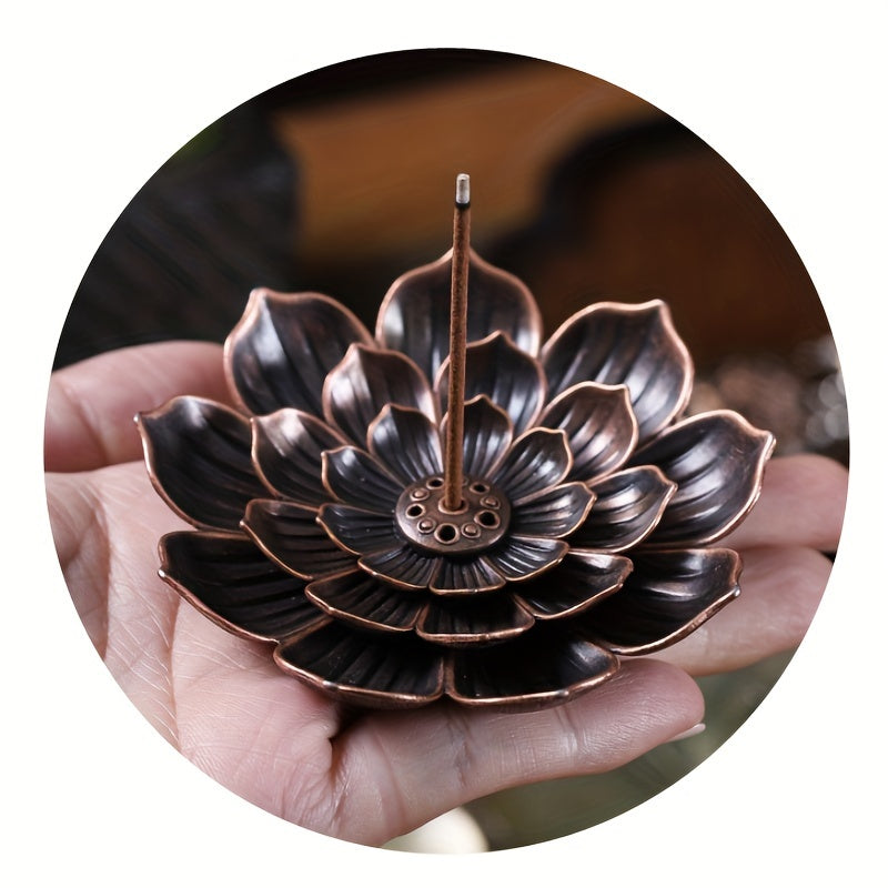 Lotus Flower Incense Holder for Temple Yoga Studio Home Decor