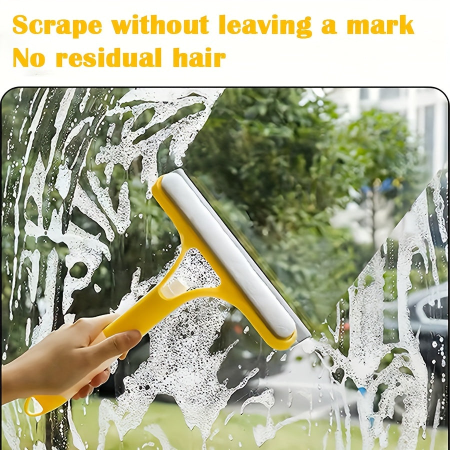Mustahkam Plastik Tozalash Vositasi - 3-in-1 Ko'p Maqsadli Shisha Squeegee Dush Eshiklari, Avtomobil Derazalari va Oshxona Stol usti uchun