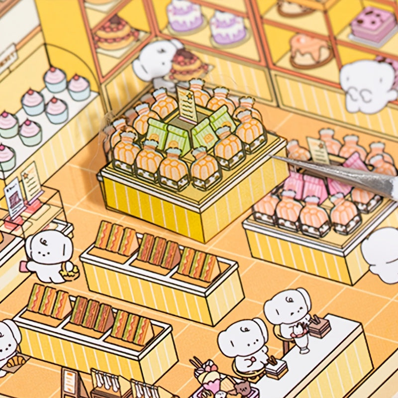 18-Sheet Life in Province PET Sticker Book for DIY Crafts Water Bottles Journals