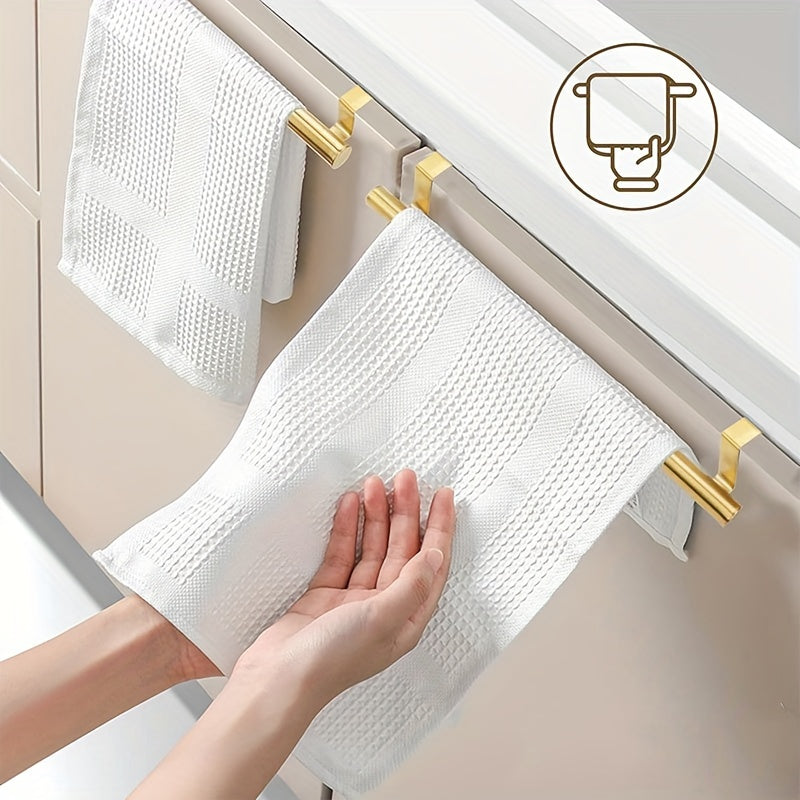 Stainless Steel Towel Bar Wall Mount Rust-Resistant Bathroom Door Cabinet Rack