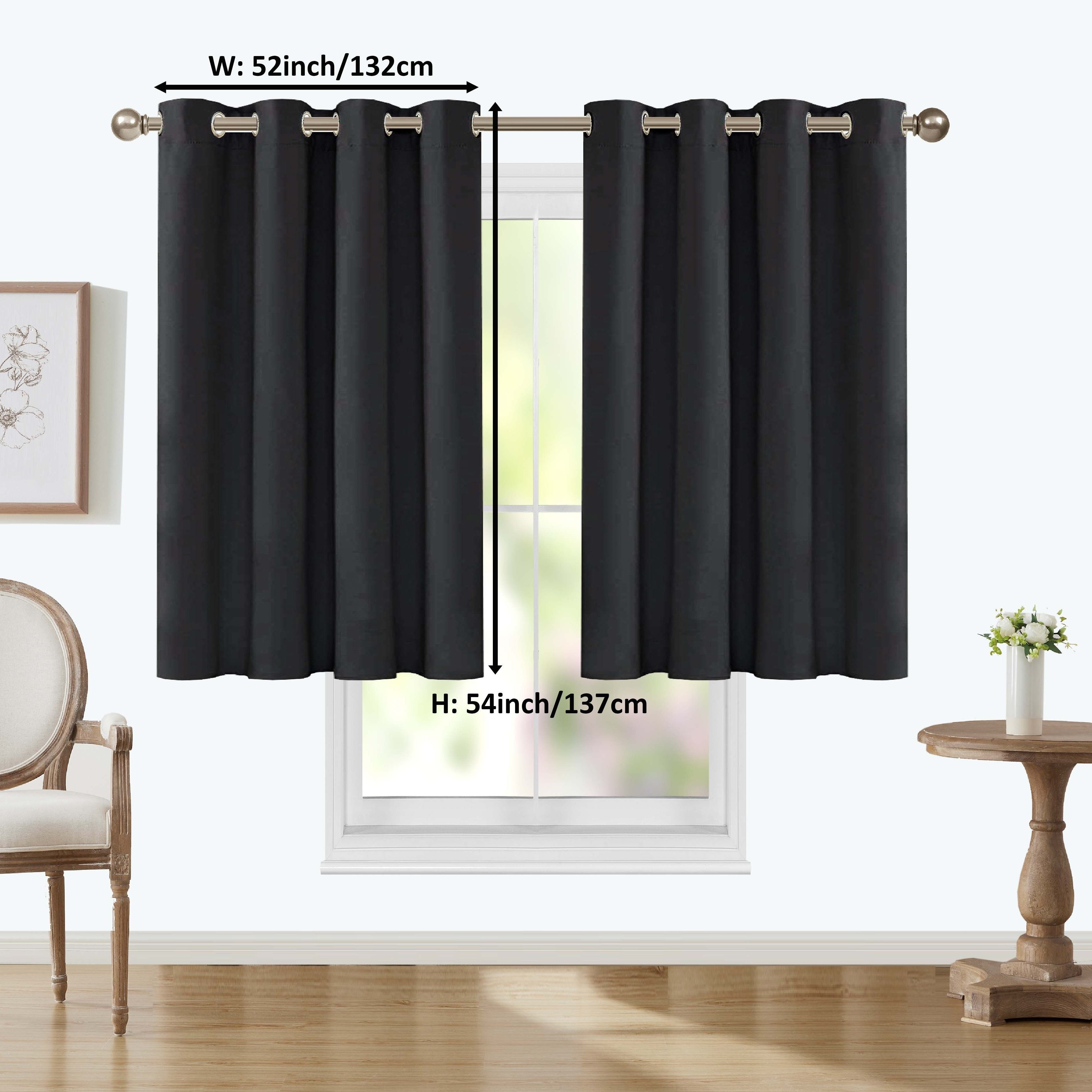 Blackout Curtain with Iron Rings Indoor Use 180g Dark Fabric