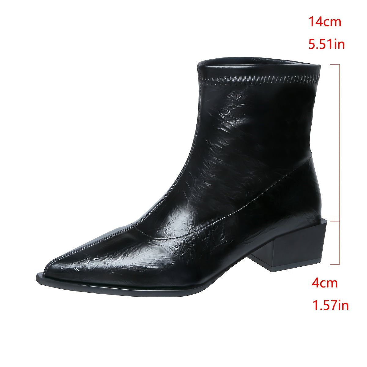 Women's Black Pointed Toe High Heel Boots Stylish Elegant