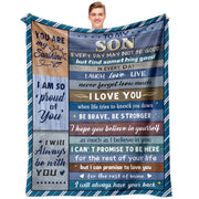 Flannel Throw Blanket for Son with Inspirational Love Message Knitted All-Season Gift for Teens and Adults