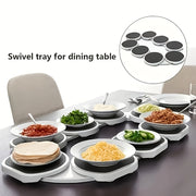 16-Piece Expandable Lazy Susan Turntable for Kitchen and Dining Rectangular Oval Tables