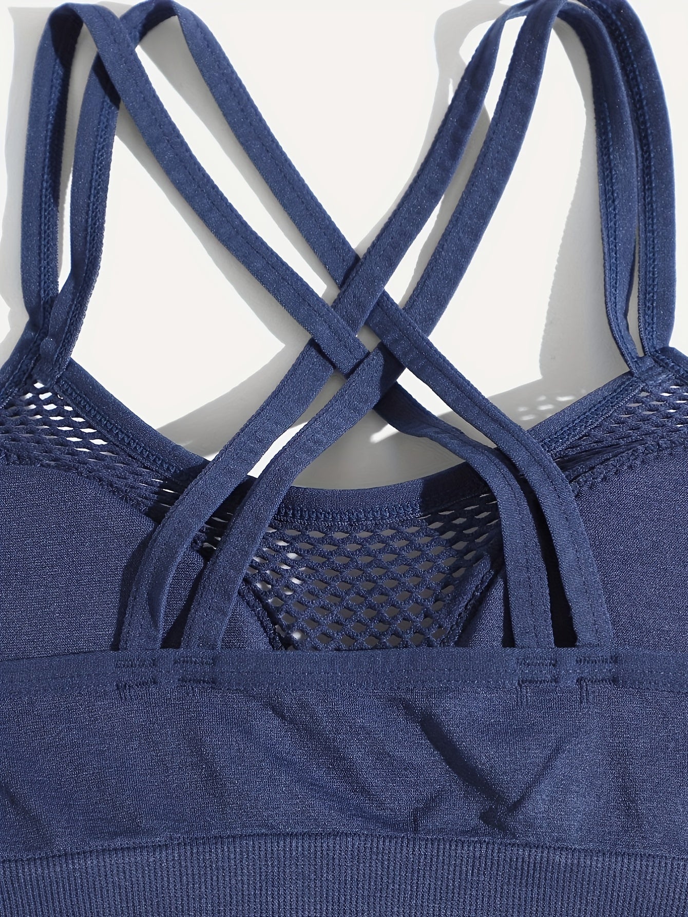 Women's Plus Size Cross-Strap Backless Sports Bras Wireless Hollow-Out Workout Wear