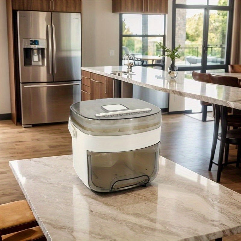 Large Capacity Ice Cube Maker with Storage Tray and Scoop for Kitchen