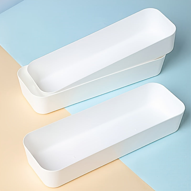 Plastic Desk Organizer with Open Cover for Home Office Dorm 1 or 2 Pack