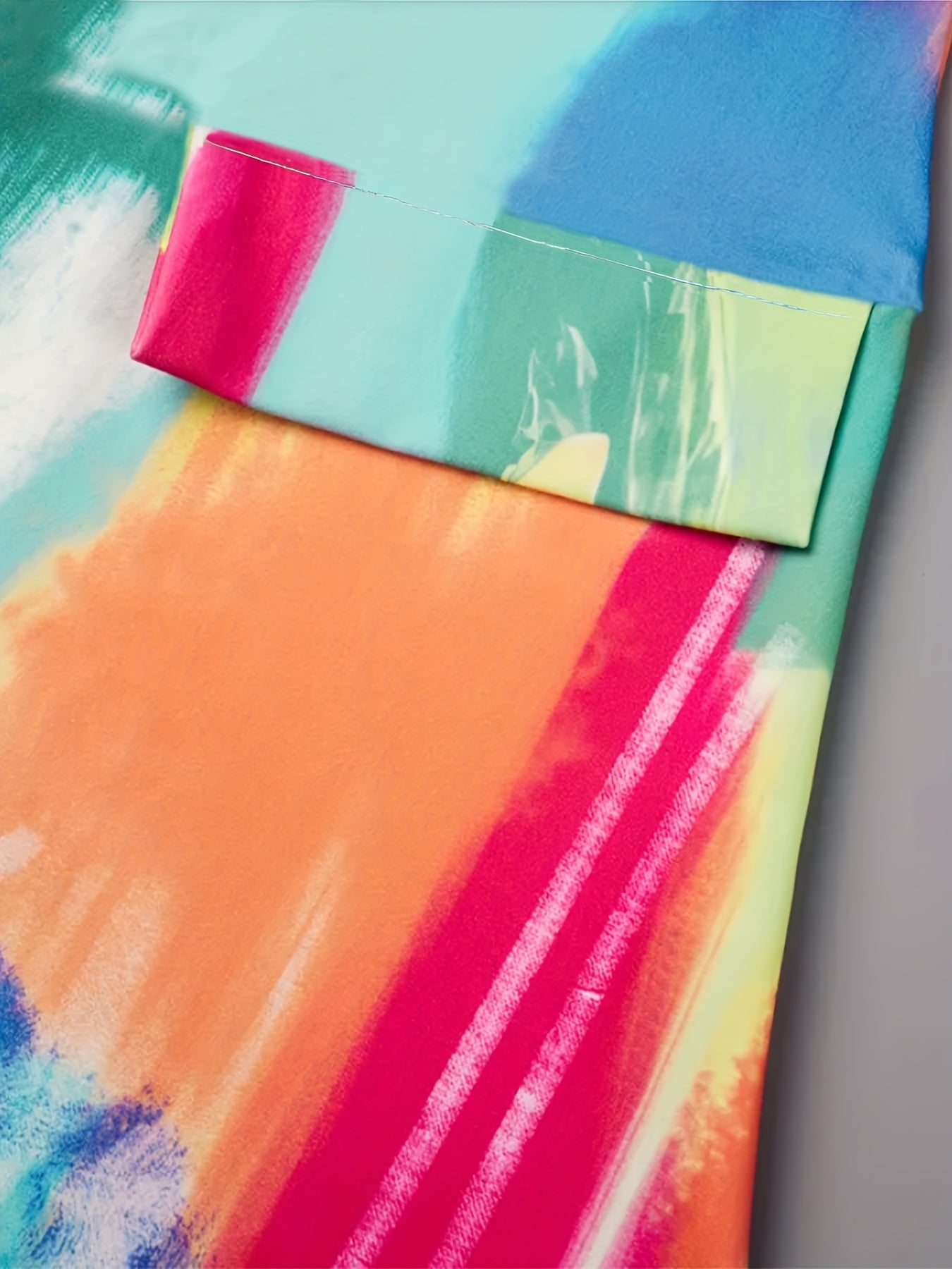 Plus Size Tie-Dye Blazer for Women Lightweight Polyester Casual Fall Winter