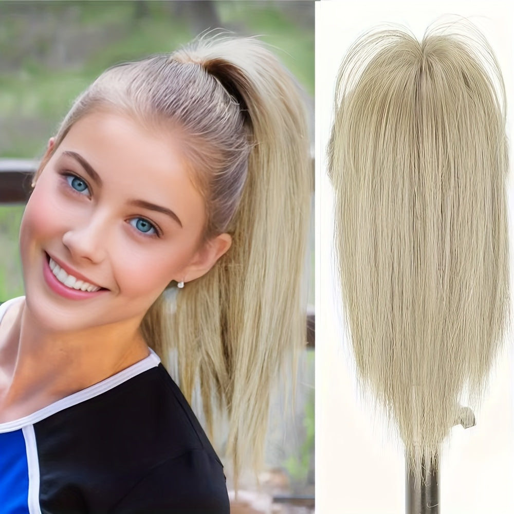 Women's Synthetic Claw Clip Ponytail Extension Medium Long Straight Hair for Daily Use