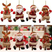 Set of 4 Christmas Hanging Ornaments Decorative Holiday Tree Decorations