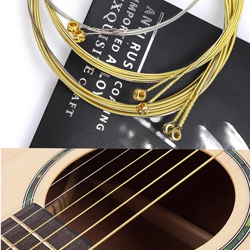 Nickel Plated Steel Acoustic Guitar Strings 6 Pack for Clear Vibrant Sound