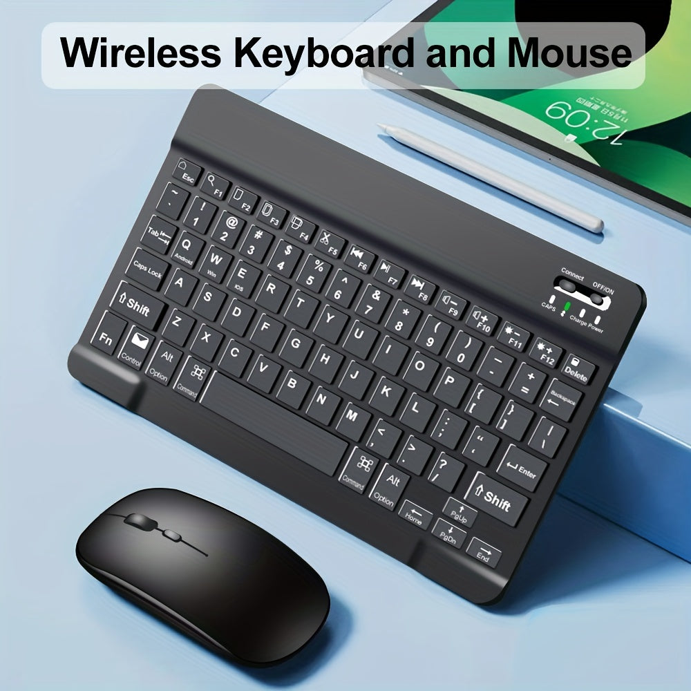 Slim Wireless Keyboard and Mouse Set for Tablets Laptops and Office Computers