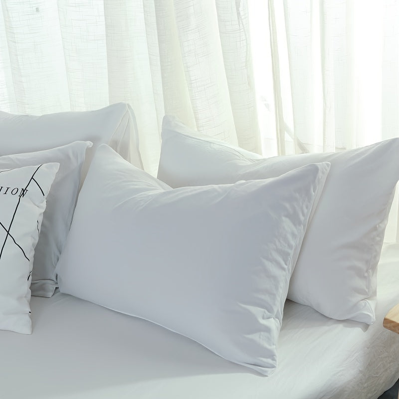 2-Piece Solid Color Pillowcases Set Breathable Soft Fabric Machine Washable Available in 3 Colors