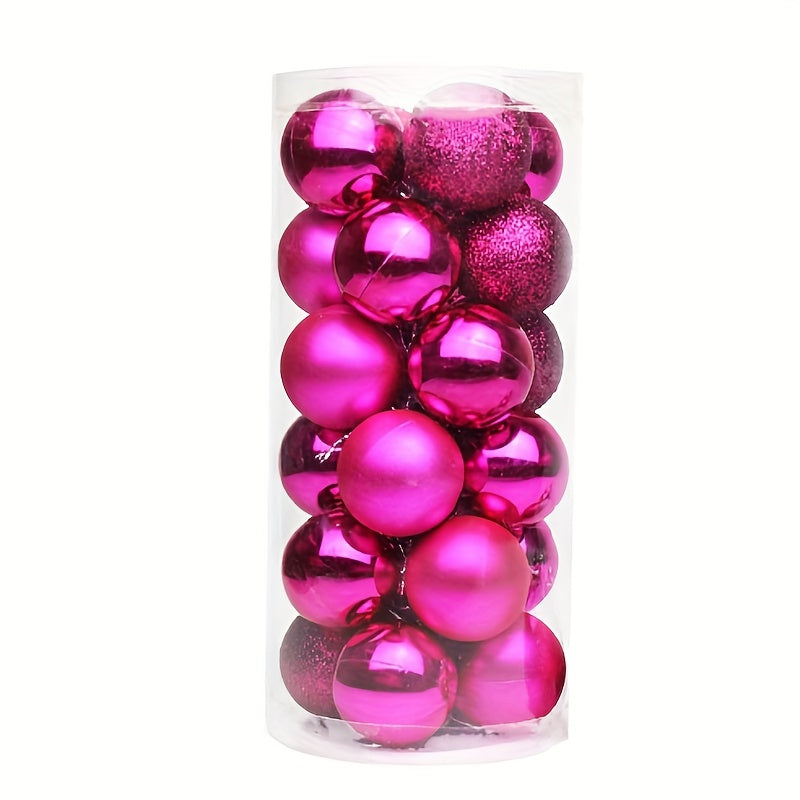 Paquete de 24 bolas de Navidad irrompibles de 1.18 pulgadas para decoraciones de árbol