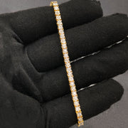 Men's and Women's Moissanite Tennis Bracelet 3mm VVS D-Color Sterling Silver Wedding Jewelry