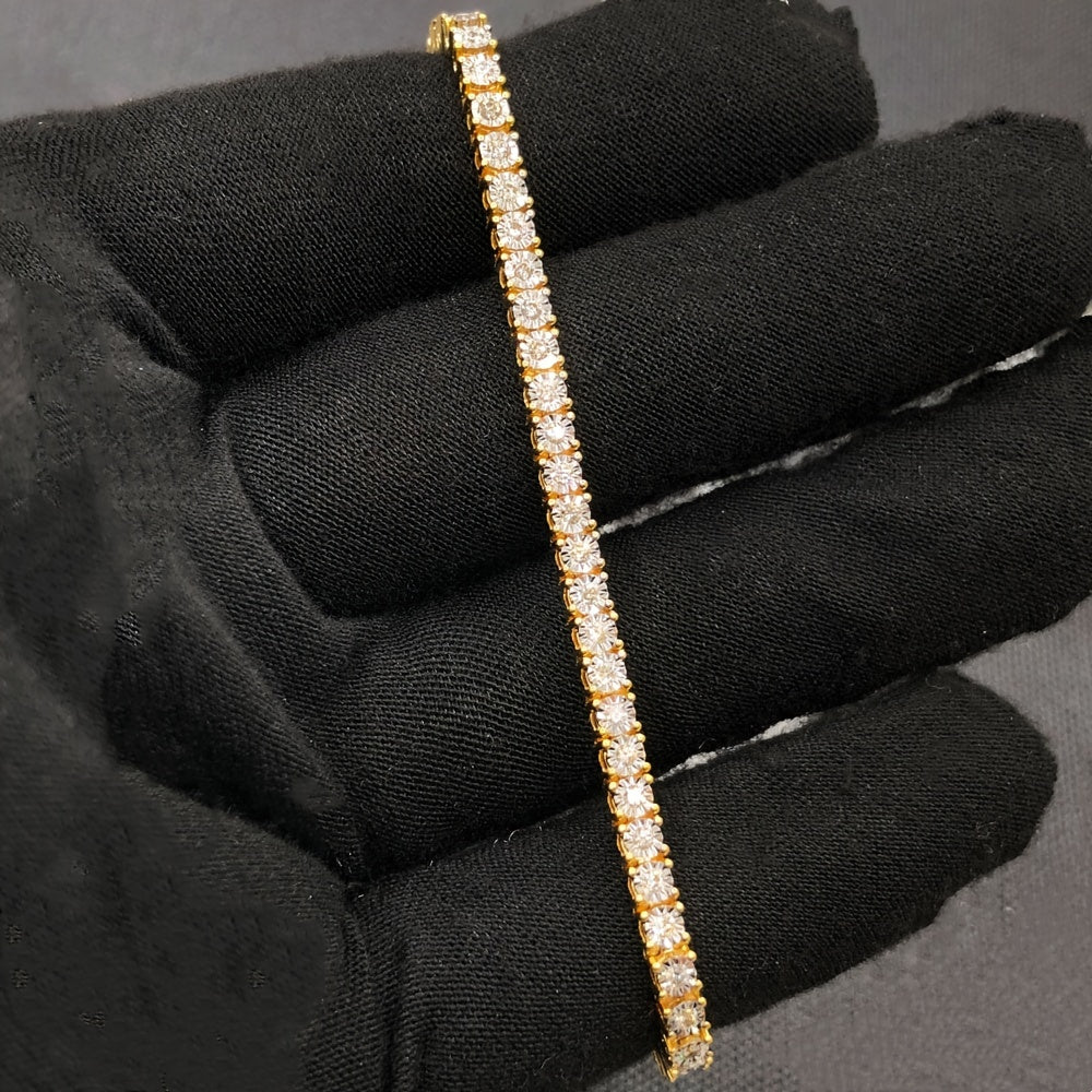 Men's and Women's Moissanite Tennis Bracelet 3mm VVS D-Color Sterling Silver Wedding Jewelry