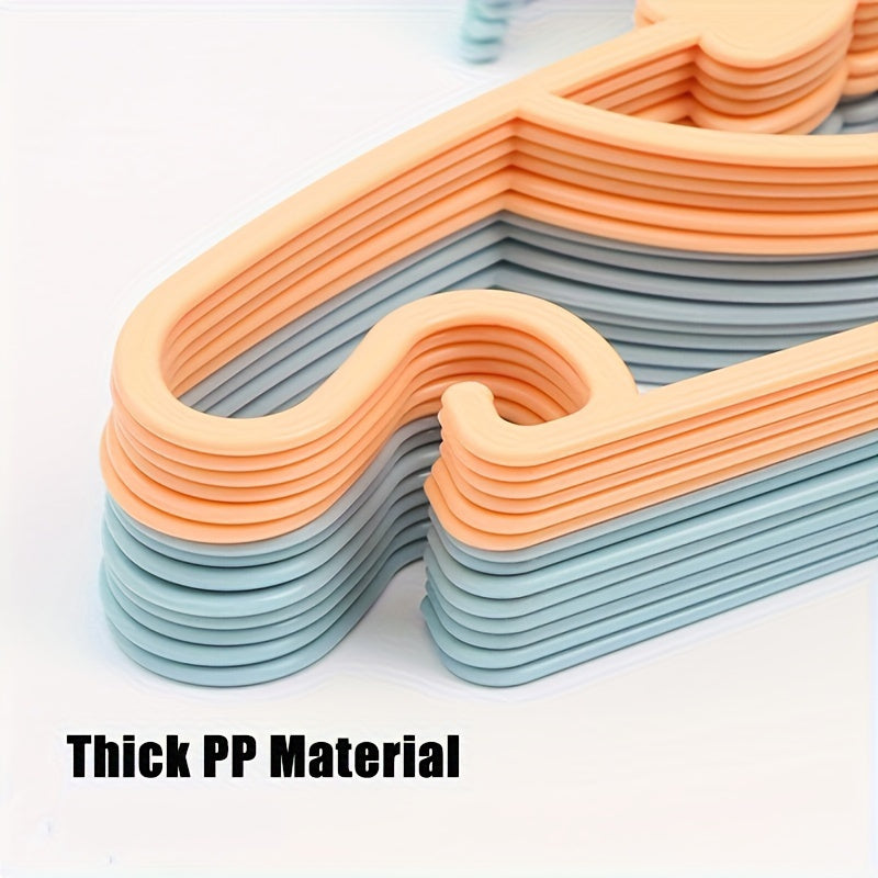 Newborn Baby Hangers Set of 10 Durable PP Material with Bow Storage for Children 0-10 Years