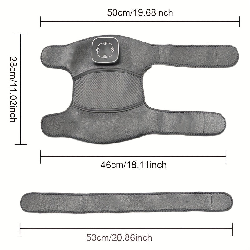 Masajeador portátil USB para rodilla, codo y hombro con calor, vibración, 3 en 1