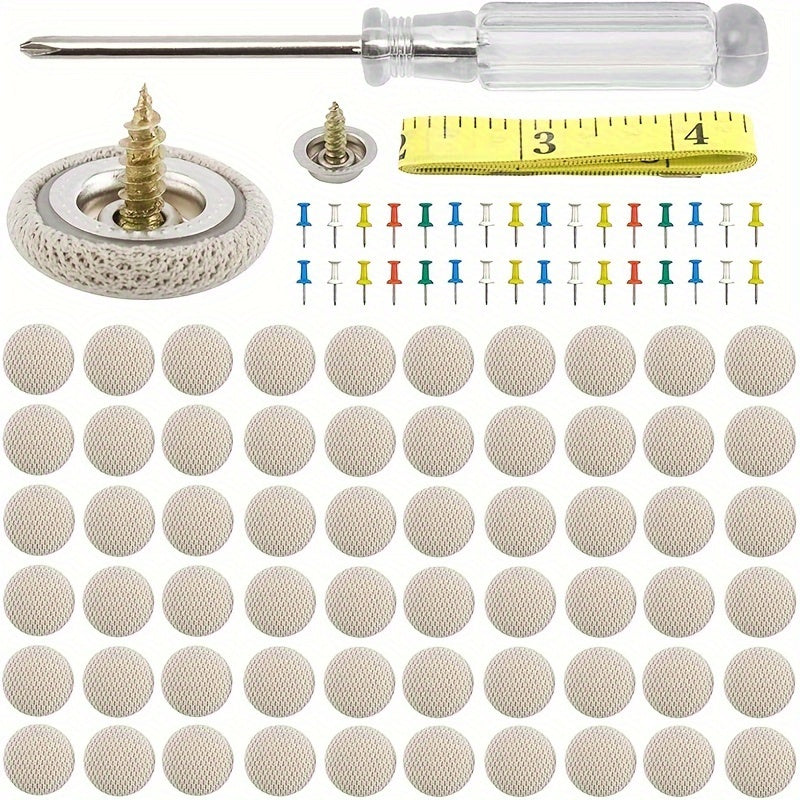 60pcs Car Roof Headliner Repair Kit with Rivets and Installation Tool for Cars SUVs