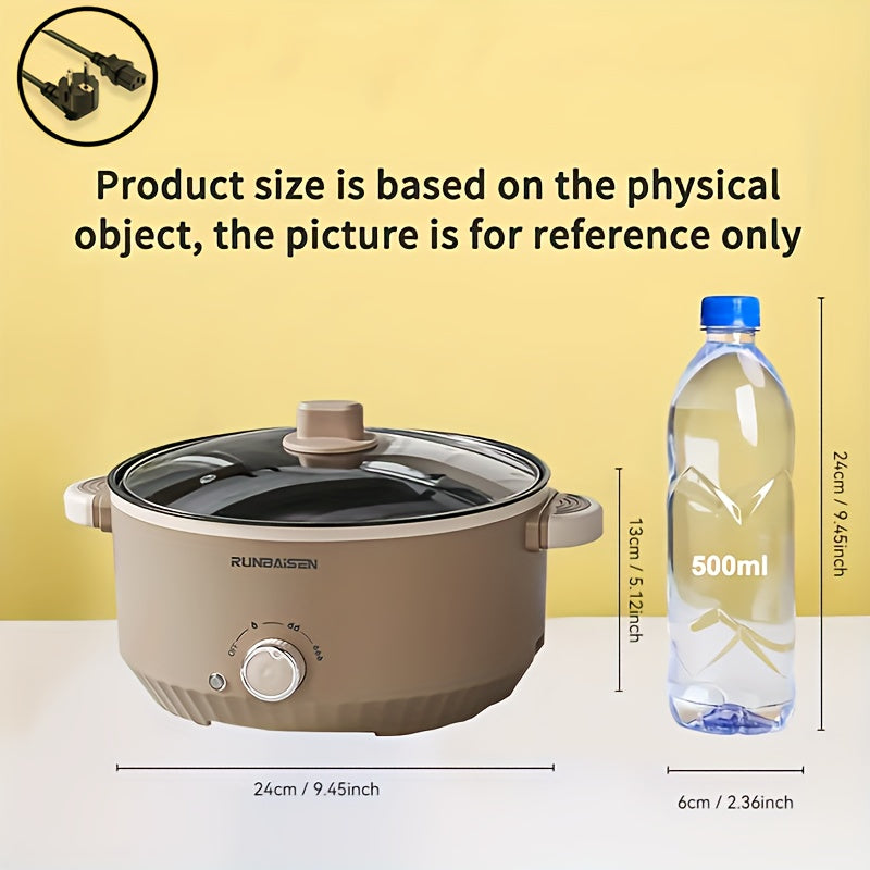 Электрический горячий горшок с большой емкостью и многофункциональным управлением, видимый таймер для домашнего ресторана