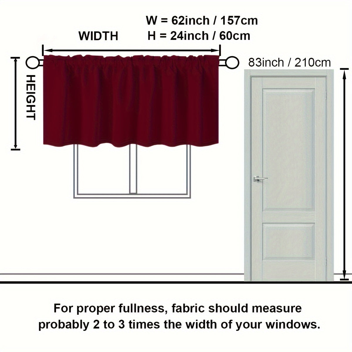 Blackout Heat Insulation Curtain Rod for Kitchen Living Room Bedroom Home Decor