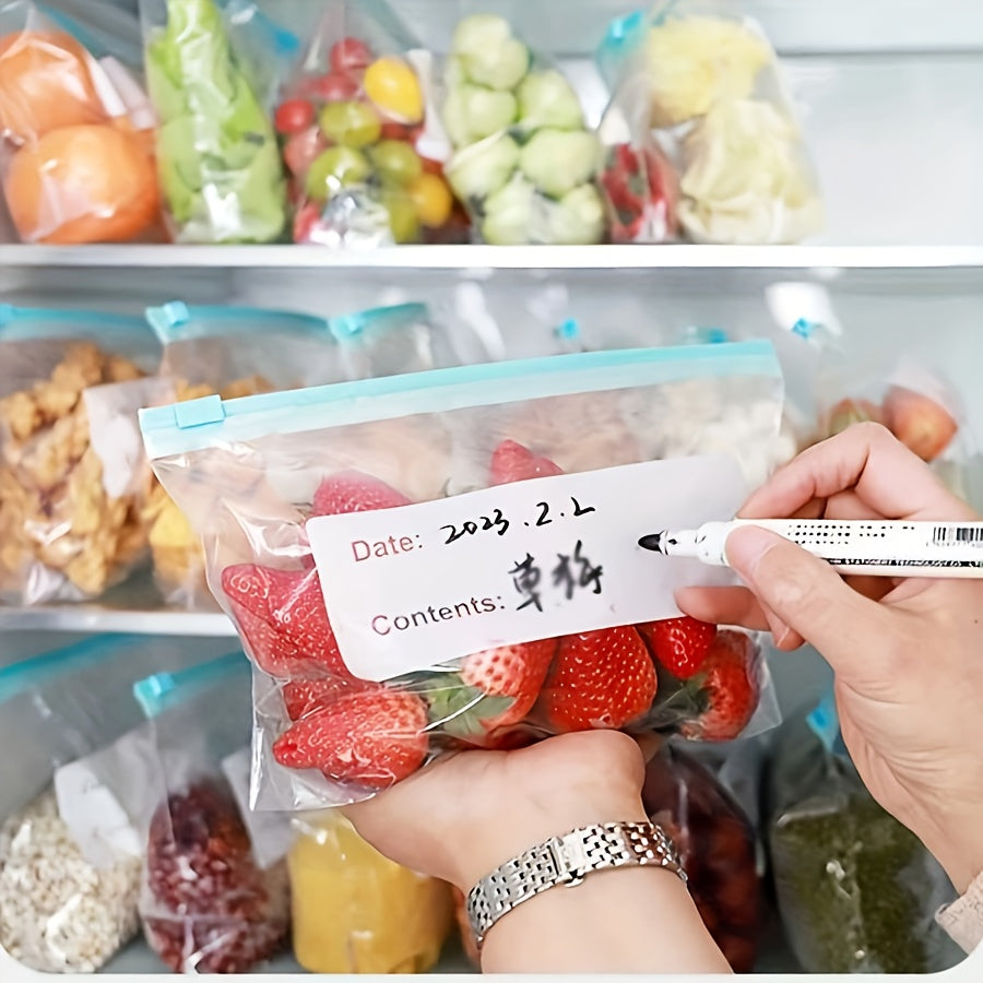 10 ta Qayta Ishlatiladigan Oziq-ovqat Saqlash Sumkalari - Aniq, O'z-o'zidan Mühürlanuvchi Ziplock Pochta Sumkalari Mevalar, Sabzavotlar, Go'shtlar va Donlar uchun - Oshxona Tashkiliy Buyumlari uchun Zaruriy Narsalar