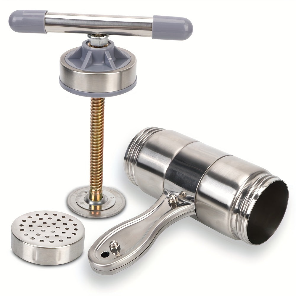 Машина для пасты из нержавеющей стали с 5 пресс-формами для приготовления спагетти и соковыжималка для фруктов - многофункциональный ручной производитель лапши