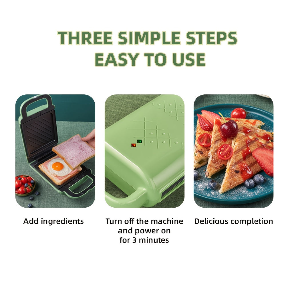 Sandwichera de patrón geométrico para gofres 220V, comida ligera, uso doméstico