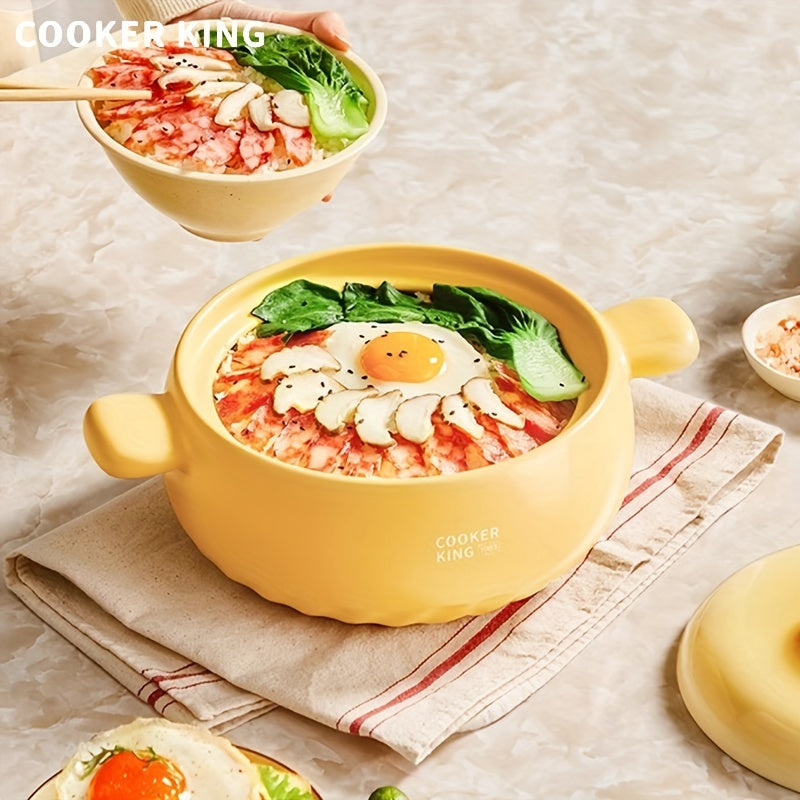 Керамическая кастрюля COOKER KING - Устойчивая к высоким температурам, без трещин, идеальная для газовой плиты, отлично подходит для супов и запеканок, доступна в размерах 2.5/3.5/4.5L