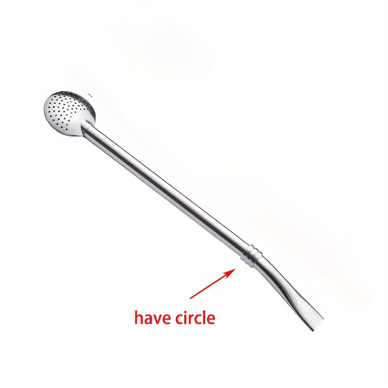 Соломинка из нержавеющей стали для мате - прочная и многоразовая металлическая фильтрующая трубочка для чая, кофе и коктейлей, фильтр для напитков в стиле бомбильи